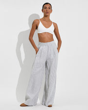 Sunday Top - Coconut + Coastal Pant - Varsity/Coconut (Size S)