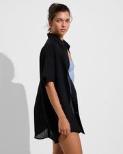 Day Trip Button Down *Sheer Stripe - Jet (Size S/M) + Club Suit - Blue Skies (Size S)