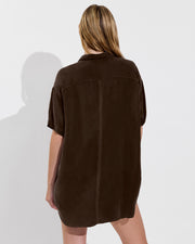 Day Trip Button Down - Cold Brew (Size S/M)