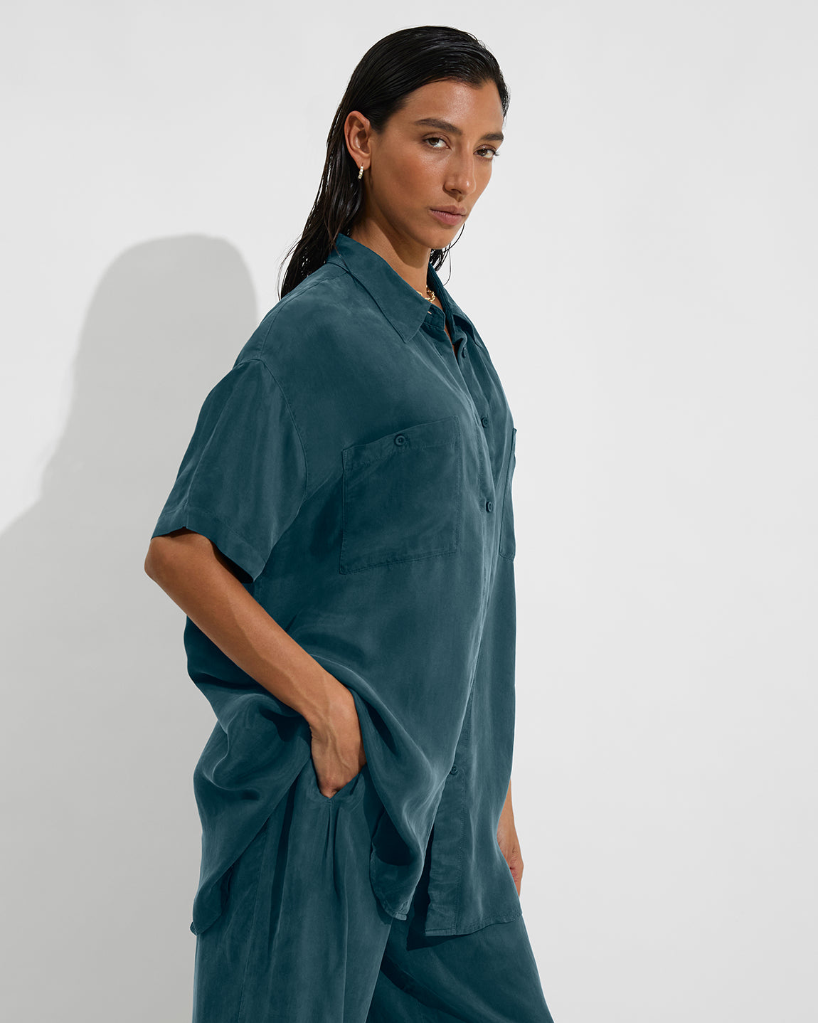 Day Trip Button Down + Day Trip Pant - Deep End (Size S)