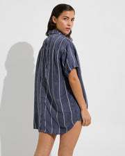 Day Trip Button Down - Varsity/Coconut (Size S/M)