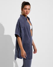 Day Trip Button Down + Super Moves Tight - Varsity (Size S)