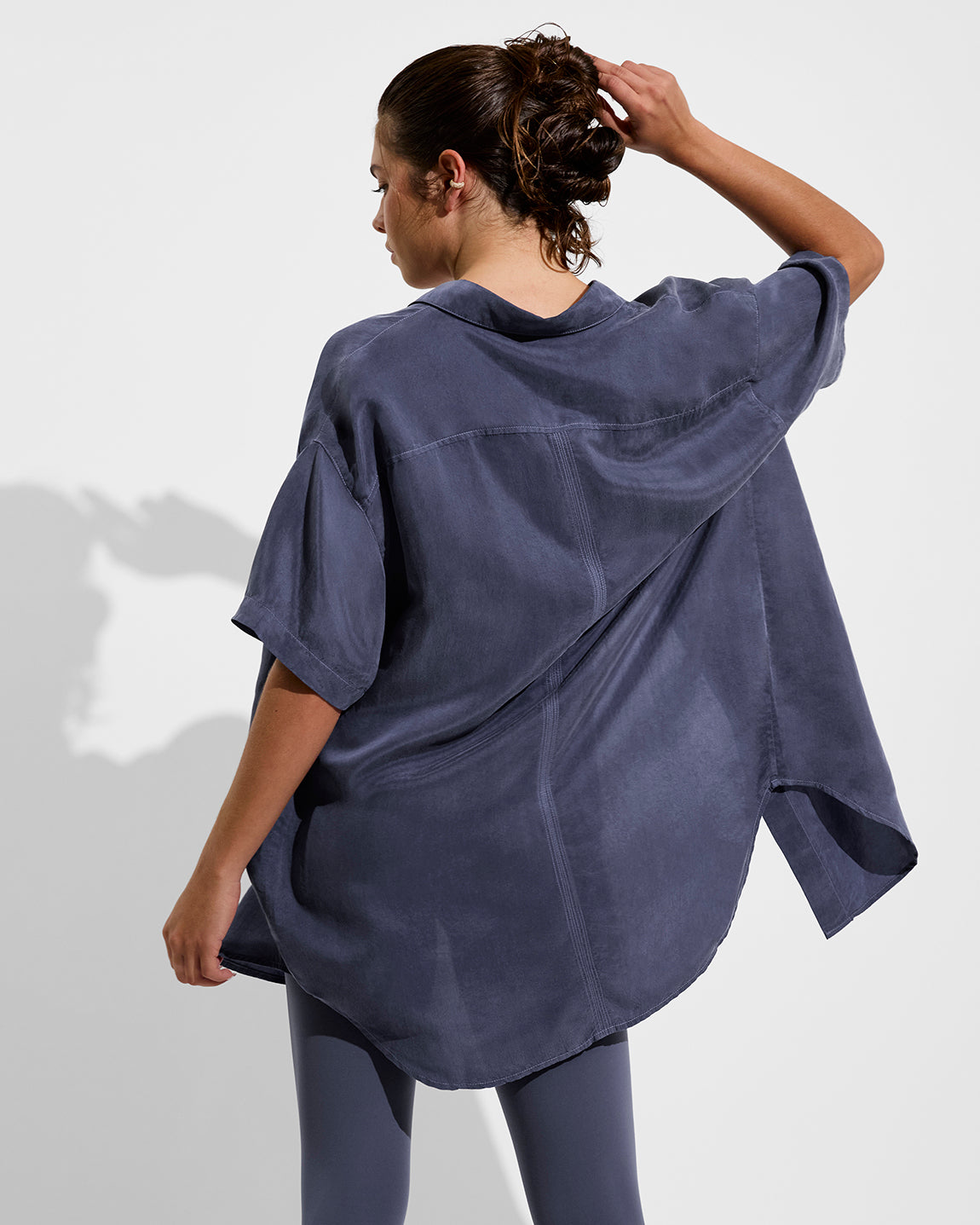 Day Trip Button Down + Super Moves Tight - Varsity (Size S)