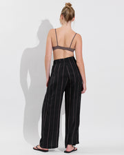 Sunday Top - Stormy + Day Trip Pant - Fancy Stripe: Faded Jet / Stormy (Size S)