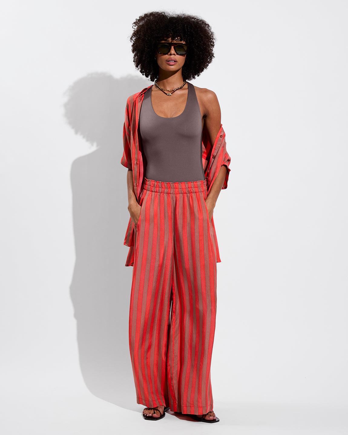 Day Trip Pant - Mirage / Aperol (Size S) + Fast Track Suit - Stormy (Size S)