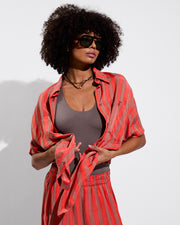 Day Trip Pant + Day Trip Button Down - Mirage / Aperol (Size S) + Fast Track Suit - Stormy (Size S)