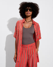 Day Trip Pant + Day Trip Button Down - Mirage / Aperol (Size S) + Fast Track Suit - Stormy (Size S)