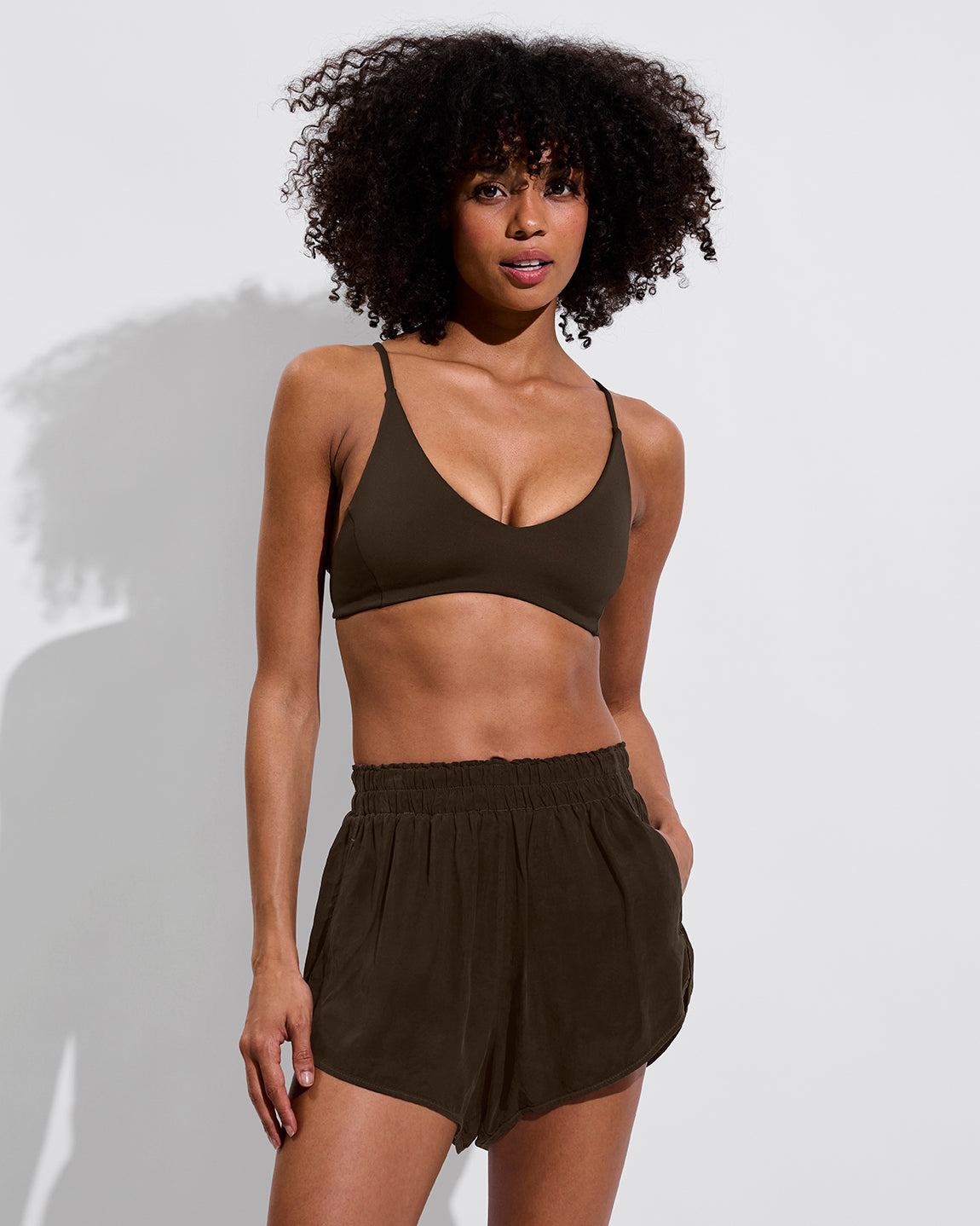 Sunday Top + Day Trip Short - Cold Brew (Size S)