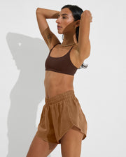 Pool Days Top - Cold Brew + Day Trip Short - Tan Lines (Size S)