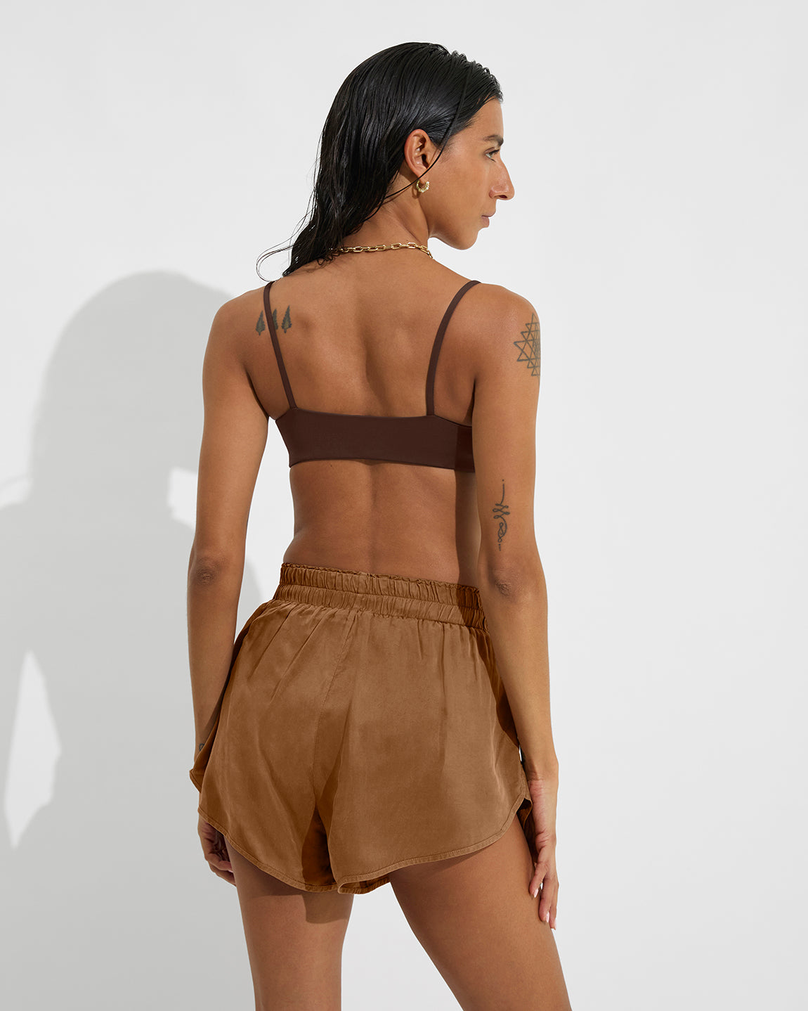 Pool Days Top - Cold Brew + Day Trip Short - Tan Lines (Size S)