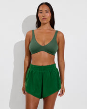 Sunday Top D+ (32DD, Size S) + Day Trip Short - Tropics (Size S)