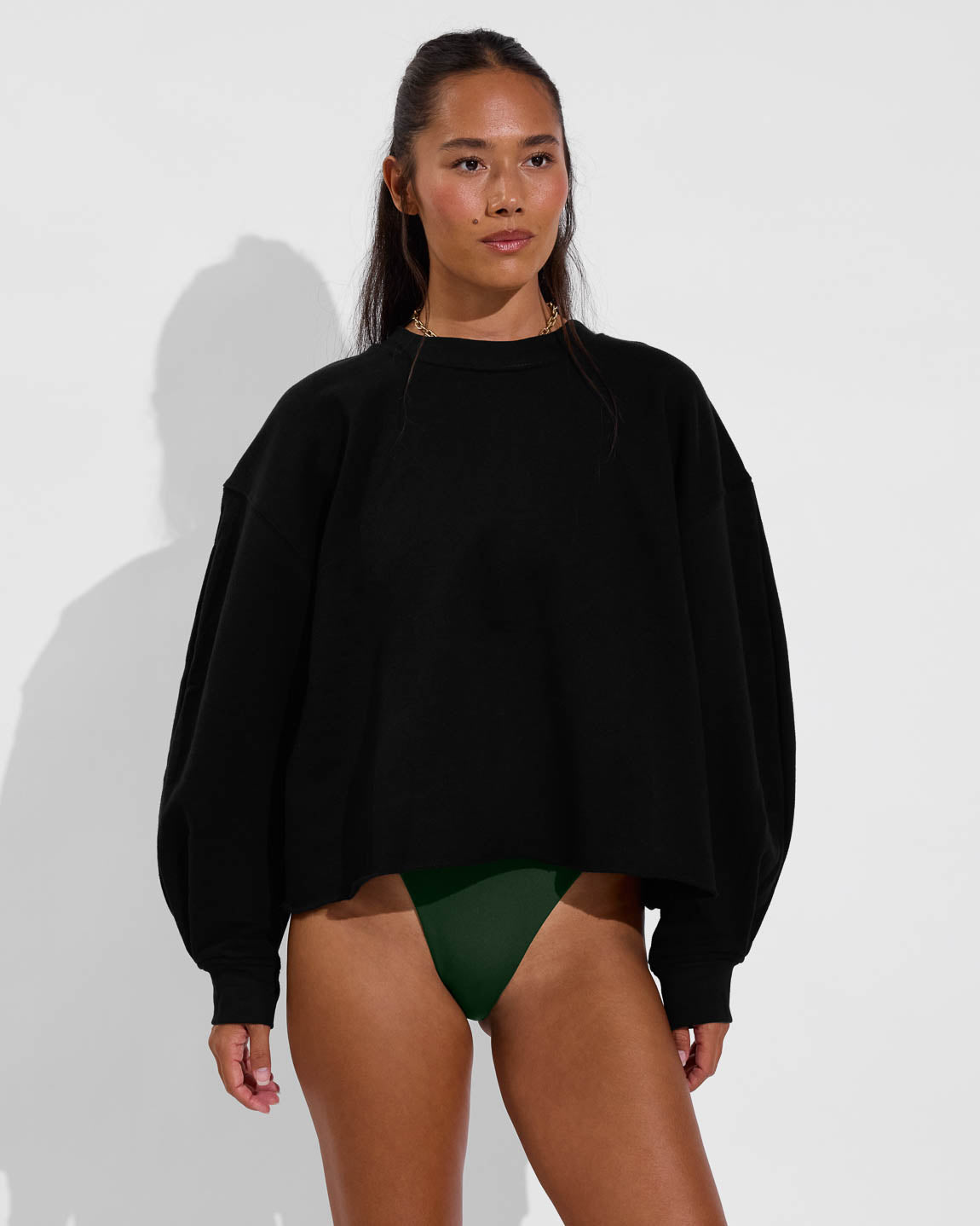 Field Day Sweatshirt - Jet (Size S/M) + Throwback Bottom - Palm (Size S)