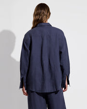 Getaway Button Down + Getaway Pant - Lagoon Stripe: Varsity/Coconut (Size S)