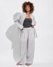 Retreat Suit - Eclipse + Getaway Button Down + Coastal Pant - Coconut / Stormy (Size S)