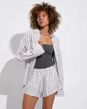 Retreat Suit - Eclipse + Getaway Button Down + Getaway Short - Coconut / Stormy (Size S)