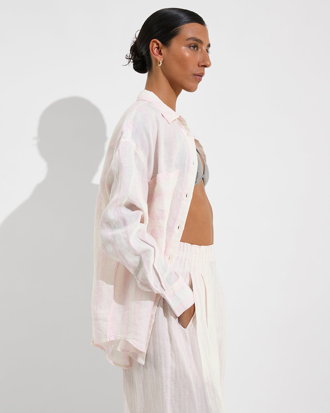 Getaway Button Down + Coastal Pant - Delight/Coconut (Size S)