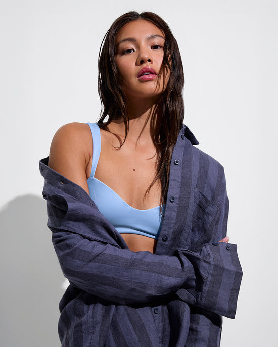 Getaway Button Down - Varsity/Sprint (Size S/M) + La Plage Top - Blue Skies (Size S)