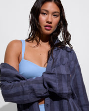 Getaway Button Down - Varsity/Sprint (Size S/M) + La Plage Top - Blue Skies (Size S)