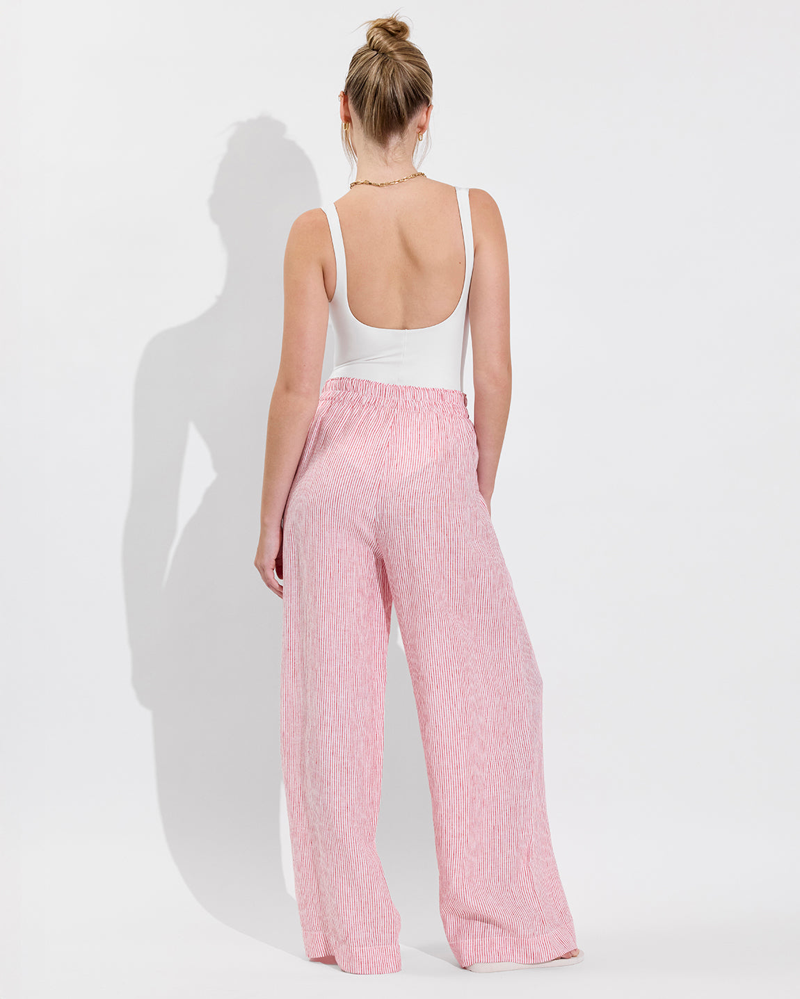 Streamline Suit - Coconut + Coastal Pant - Coastal Stripe: Sweet Chili Heat / Coconut (Size S)