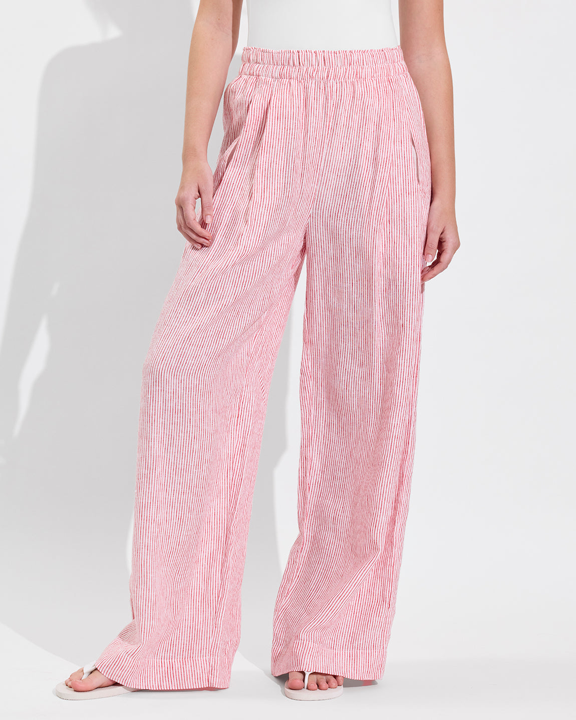 Streamline Suit - Coconut + Coastal Pant - Coastal Stripe: Sweet Chili Heat / Coconut (Size S)