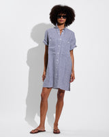 Getaway Mini Dress - Gingham: Varsity / Coconut