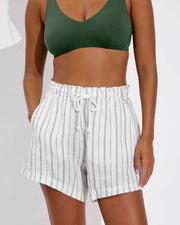 Getaway Short 5" - Sandbar Stripe: Coconut / Tropics