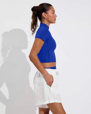 Rays Short Sleeve Top - First Place + Getaway Short 5" - Coconut (Size S)