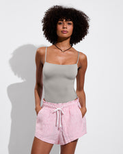 Getaway Short - Stripe: Sweet Chili Heat / Coconut (Size S) + Retreat Suit - Beach (Size S)