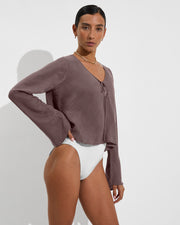 Journey Shirt - Stormy + Hi Hi Bottom - Coconut (Size S)