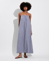 Leisure Maxi Dress - Gingham: Varsity / Coconut