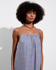 Leisure Maxi Dress - Gingham: Varsity / Coconut (Size S)