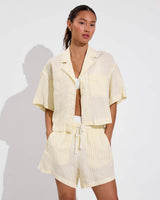 Leisure Shirt - Bungalow Stripe: Melt / Coconut