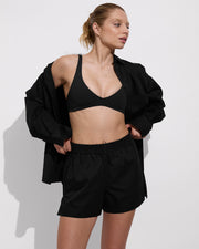 Port Button Down (Size S/M) + Plunge Top + Port Short - Jet (Size S)