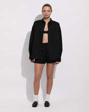 Port Button Down (Size S/M) + Plunge Top + Port Short - Jet (Size S)