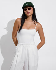 Sand Bar Hat - Palm + Retreat Suit + Getaway Button Down - Coconut (Size S)
