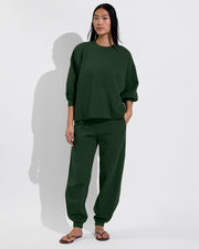 Sports & Rec Sweatshirt (Size O/S) + Field Day Sweatpant - Palm (Size S)