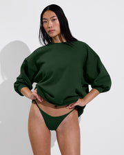 Sports & Rec Sweatshirt (Size O/S) + Skinny Dip Bottom - Palm
