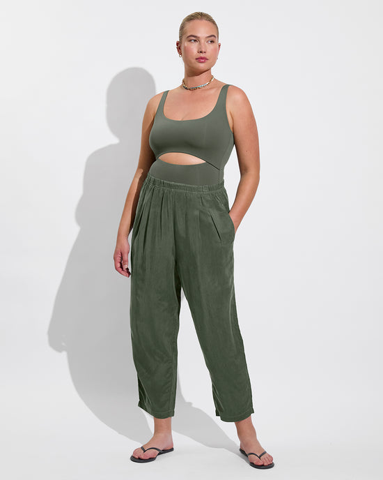 Peak Suit D+ (36DD, Size L) + Sunset Pant - Agave (Size L) 