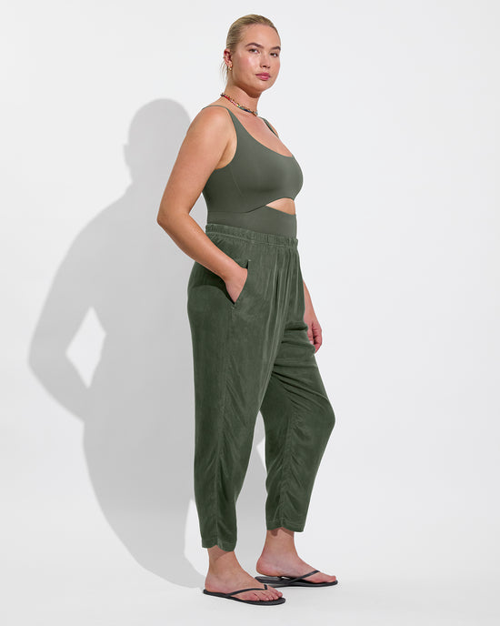 Peak Suit D+ (36DD, Size L) + Sunset Pant - Agave (Size L) 