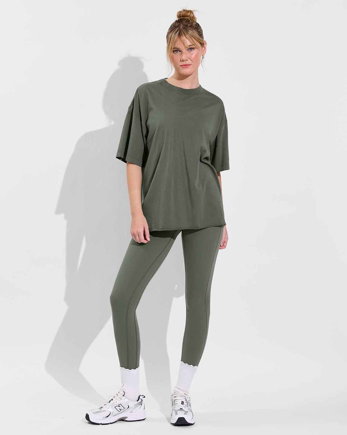 Swell Oversized Tee + Super Moves Tight - Agave (Size S)