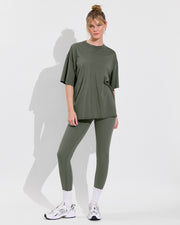 Swell Oversized Tee + Super Moves Tight - Agave (Size S)