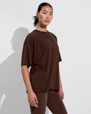 Swell Oversized Tee (Size S/M) + Super Moves Tight - Cold Brew (Size S)