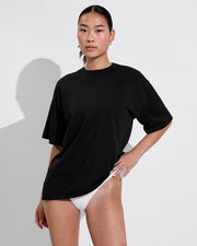 Swell Oversized Tee - Jet (Size S/M) + Throwback Bottom - Coconut (Size S)