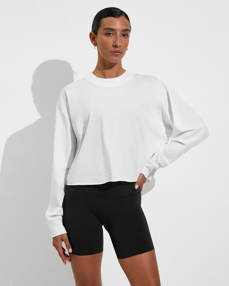 Swell LS Tee - Coconut (Size S/M) + Super Moves Short 5" - Jet (Size S)