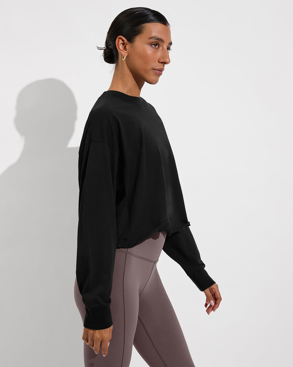 Swell LS Tee - Jet (Size S/M) + Super Moves Tight - Stormy (Size S)