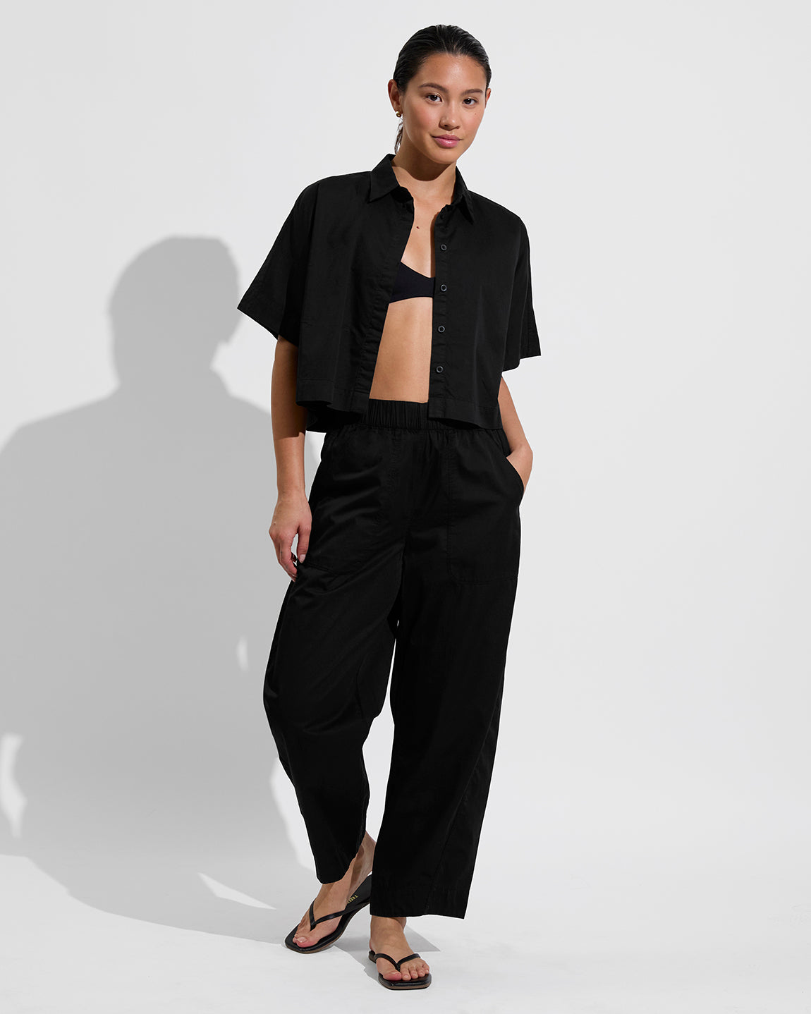 Tour Cropped Shirt (Size S/M) + Tour Pant - Jet (Size S)
