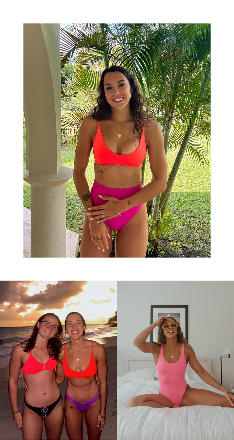 Mary-Sophie Harvey in Left On Friday swimsuits