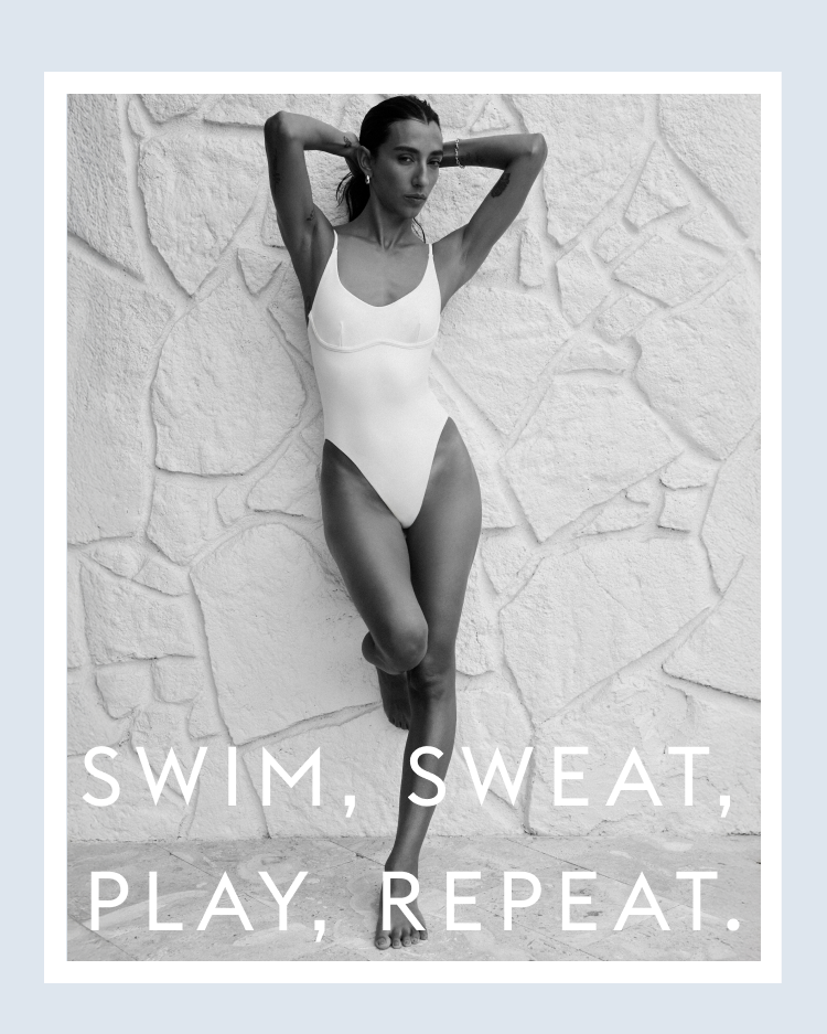 Swim, Sweat, Play, Repeat White Edit