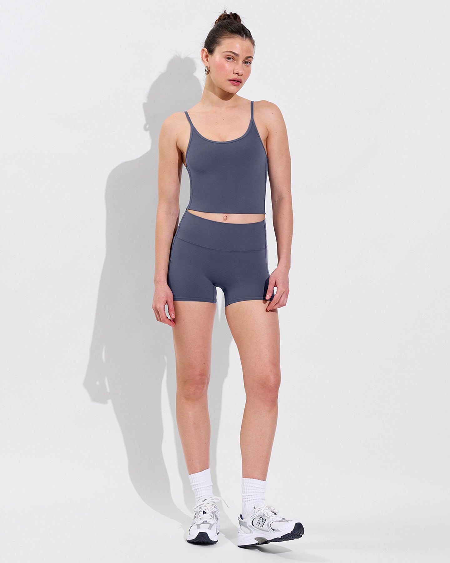 Barre Tank paired with Ace Short in Varsity
