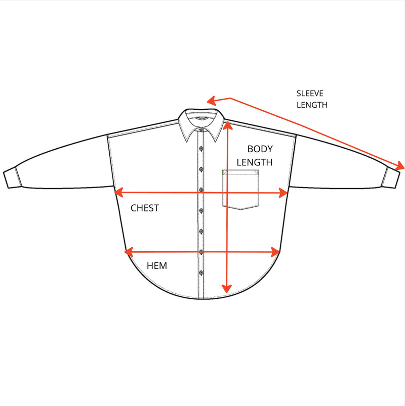 Port Button Down Garment Measurements
